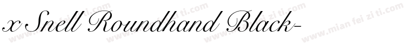 x Snell Roundhand Black字体转换